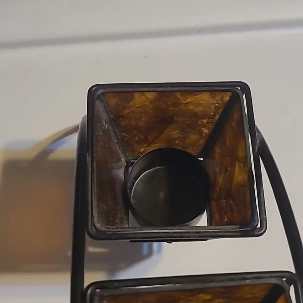 Brown Metal Candle Holder